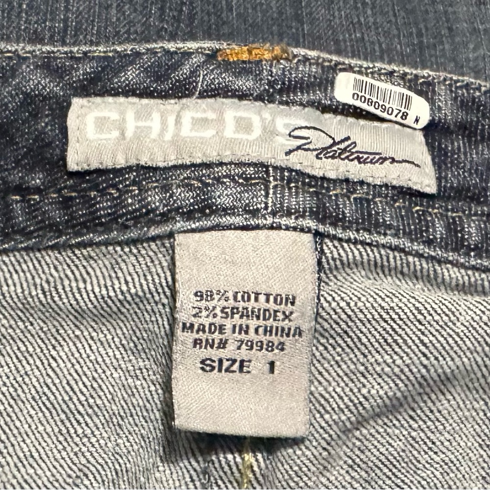 Chico's Jeans With Embroidered Designs on Back - Picture 4 of 5